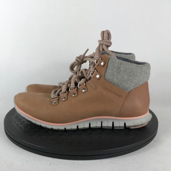 Cole Haan ZeroGrand Suede Hiker Boot Leather Pink Rose W14073 Women’s Size 7 - Picture 8 of 12